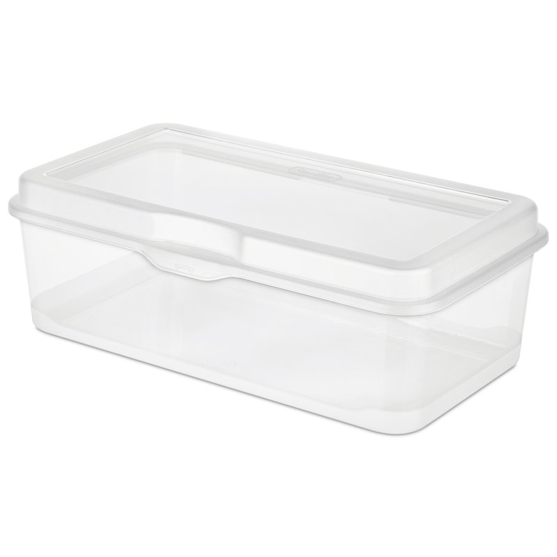 Sterilite Large Clear Flip Top Storage Box & Reviews Wayfair